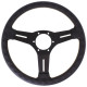 Volani 3-kraki volanski obroč Nardi Competition, 330mm, usnje, 40mm zamik, črna | race-shop.si