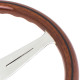 Volani 3-kraki volanski obroč Nardi Classic ND39, 390mm, les, 45mm zamik, rjava/srebrna | race-shop.si