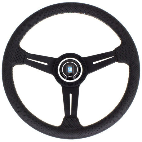 Volani Nardi Classic ND34 volanski obroč, 40mm odmik, črni kraki, črno perforirano usnje | race-shop.si