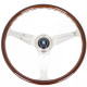 Volani 3-kraki volanski obroč Nardi Classic ND39, 390mm, les, 25mm zamik, rjava/krom | race-shop.si