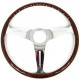 Volani 3-kraki volanski obroč Nardi Classic ND39, 390mm, les, 25mm zamik, rjava/krom | race-shop.si