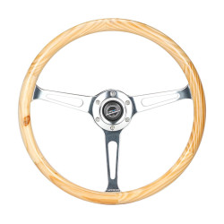 3-kraki volanski obroč NRG Classic LIGHT, 380mm, les, brez zamika, rjava/krom