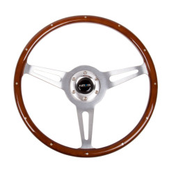 3-kraki volanski obroč NRG Classic, 380mm, les, brez zamika, rjava/srebrna