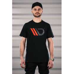 MAXTON Design mens t-shirt, black with red logo