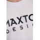 Majice Moška majica MAXTON DESIGN, bela | race-shop.si