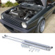 Body kit a vizuálne doplnky Nosilec (opornik) pokrova motorja krom (par) za VW Golf 2 83-92 NEPOPOLNO | race-shop.si