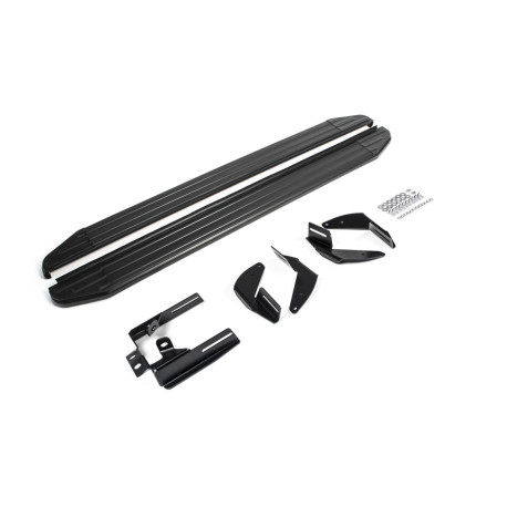 Side steps and rails RIVAL Side steps Premium Black for Nissan Navara D40 4D 2005 -2015 | race-shop.si