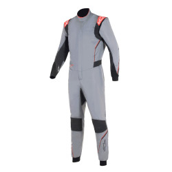 FIA tekmovalni kombinezon ALPINESTARS Hypertech V3, siva/črna/rdeča/fluo