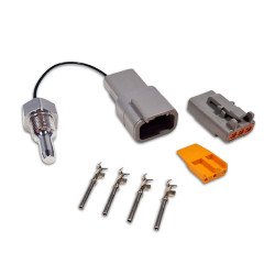 CANchecked sensor NTC01 - NTC temperature sensor with DTM04-3P & integrated resistor and mating plug