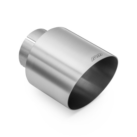 Z enim izpustom RM Motors satinirana konica dušilca ​​izpušnih plinov iz nerjavečega jekla z rezanim zaključkom KSCS, premer 101mm, vhodni prem | race-shop.si