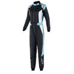 FIA tekmovalni kombinezon ALPINESTARS Stella GP Pro Comp V2, črna/turkizna/bela