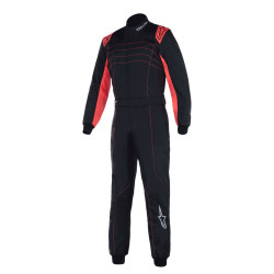 Alpinestars FIA Dirkaški kombinezon KMX-9 V3, črna/rdeča fluo