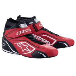 FIA dirkalni čevlji Alpinestars Tech-1 T V3, rdeča/črna/bela