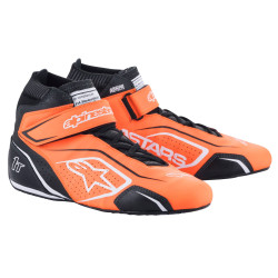FIA dirkalni čevlji Alpinestars Tech-1 T V3, fluo oranžna/črna/bela