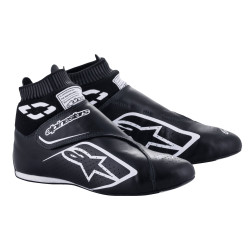 FIA dirkalni čevlji Alpinestars Supermono V2, črna/bela