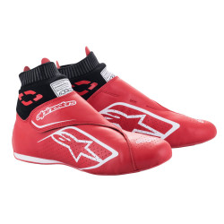 FIA dirkalni čevlji Alpinestars Supermono V2, rdeča/bela/črna