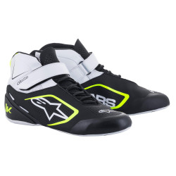Dirkaški čevlji Alpinestars Tech-1 K V2, črna/bela/rumena