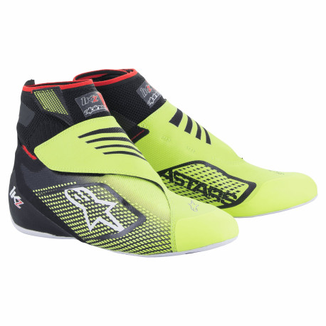 Čevlji Dirkaški čevlji Alpinestars Tech-1 KZ V2, črno/rumena fluo | race-shop.si