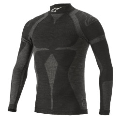 Alpinestars ZX Evo V2 podmajica (spodnja majica) z dolgimi rokavi, FIA homologirano, črna/siva
