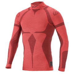 FIA ognjevarna spodnja majica z dolgimi rokavi ALPINESTARS ZX EVO V2, rdeča/temno rdeča
