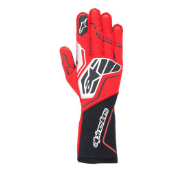 FIA dirkalne rokavice Alpinestars Tech-1 ZX V4 (zunanji šivi), črna/rdeča
