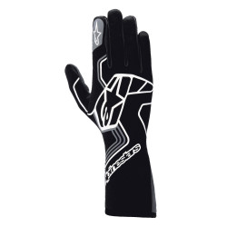 FIA dirkalne rokavice Alpinestars Tech-1 Race V4 (zunanji šivi), črna/siva