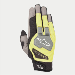 Dirkalne rokavice Alpinestars Engine Gloves, črna/fluorescentno rumena