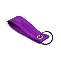 Seatbelt strap keychain - purple