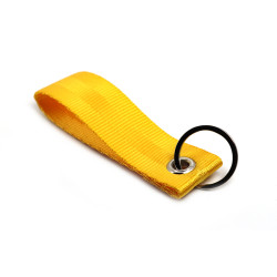 Seatbelt strap keychain - yellow