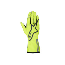 Rokavice za karting Alpinestars Tech-1 K Race S V2 Pure (notranji šivi), fluo rumena/siva