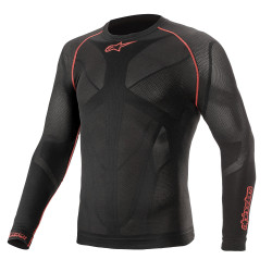Alpinestars Ride Tech V2 Poletna spodnja majica (podmajica) z dolgimi rokavi, črna/rdeča