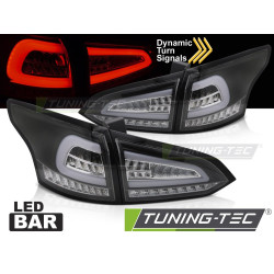 LED TAIL LIGHTS BLACK SEQ fits FORD FOCUS MK 3 SW 11-18