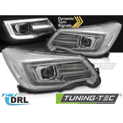 HEADLIGHTS TUBE LIGHT DRL CHROME fits SUBARU FORESTER IV 13-18