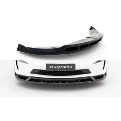 MAXTON DESIGN sprednji splitter za Tesla Model X Mk1 Facelift, sijajno črna, V3
