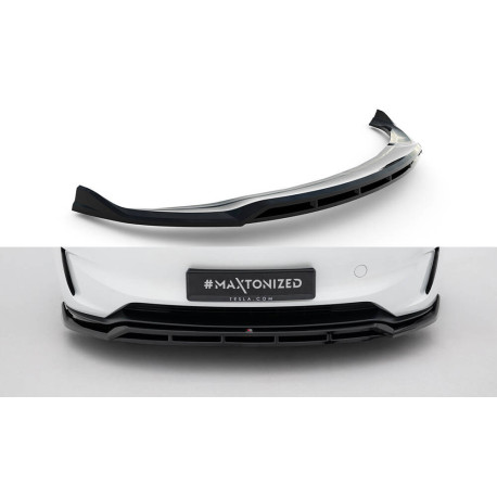 Body kit a vizuálne doplnky MAXTON DESIGN sprednji splitter za Tesla Model 3 Performance Mk1 Facelift, sijajno črna, V1 | race-shop.si
