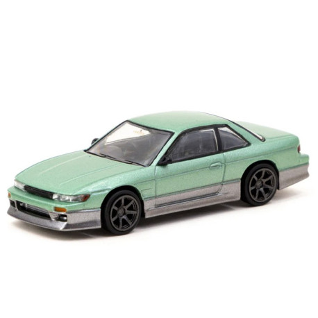 Car models Tarmac Works 1/64 - Nissan Silvia S13 Vertex | Green / Grey | race-shop.si
