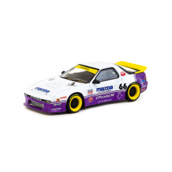 Tarmac Works 1/64 - Pandem Mazda RX-7 FC3S | White / Purple