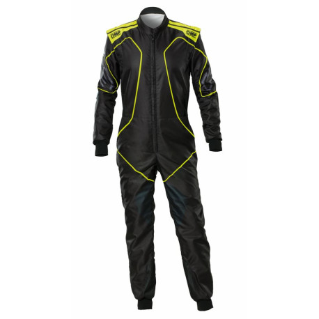 Obleke CIK-FIA otroški kombinezon za karting OMP KS-3X ART STYLE2, črna/fluo/rumena | race-shop.si