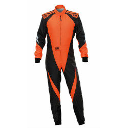 CIK-FIA otroški kombinezon za karting OMP KS-3X, črna/fluo/oranžna