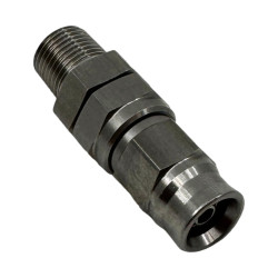 Brake fitting 1/8NPT to AN3, stainless steel