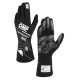 Rokavice FIA dirkalne rokavice OMP SPORT (notranji šivi), črna/bela | race-shop.si