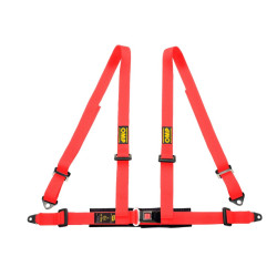 4 point safety belts OMP ROAD 4 Harness 16-08, red
