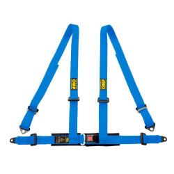 4 point safety belts OMP ROAD 4 Harness 16-08, blue