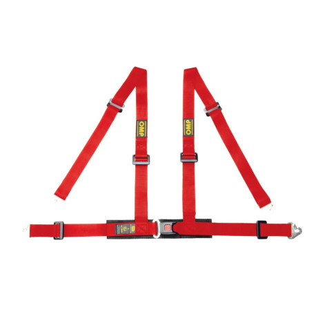 Varnostni pasovi in dodatna oprema 4 point safety belts OMP ROAD 4M Harness 16-08, red | race-shop.si