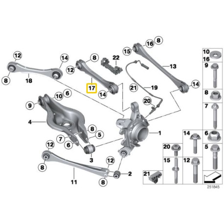 Nastavljive roke IRP rear adjustable upper camber arms BMW F2x, F3x (not M models) 245mm | race-shop.si