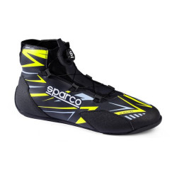 FIA Karting shoes Sparco K-Rapid 2025 - Rotor Closure, light blue/fluo yellow