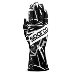 Rokavice za karting Sparco K-ROOKIE (notranji šivi), črna/bela