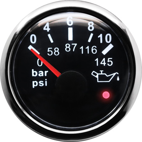 Gauges RACES Marine RACES Marine – merilnik tlaka olja (0–10 BAR) z opozorilnim sistemom | race-shop.si
