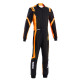 CIK-FIA kombinezon za karting SPARCO THUNDER K48 ADV, črna/fluo/oranžna