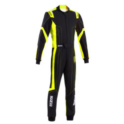 Race child suit SPARCO THUNDER K48 ADV whith FIA, black/fluo yellow